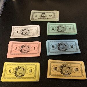 Extra Disney Monopoly Board Game Cash